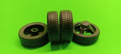 1/24 1984 Porsche 911 Carrera 3.2 Coupe Fuchs Rims Wheels Rubber Tire Staggered