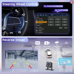 Rimoody Double Din Wireless Carplay Car Stereo Android Auto, 7 Inch Touch
