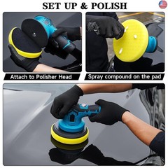 10pcs Polishing Buffing Pads for Drill – 6 Inches Car Polishing kit, Car Foam