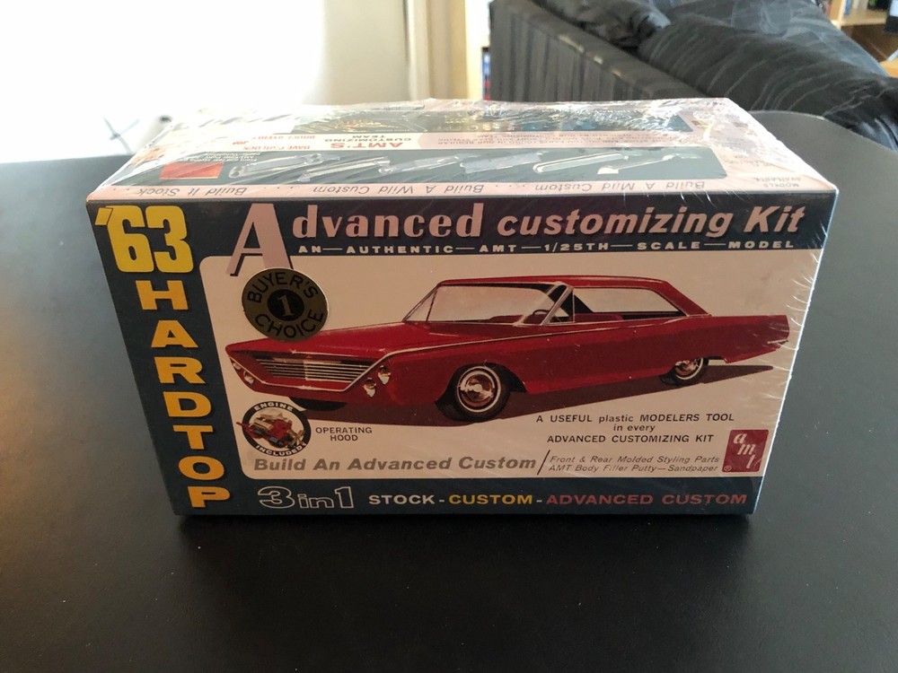 AMT 1963 Ford Galaxie 500 XL Sport Hardtop 1/2 Scale Kit, New, Factory Sealed
