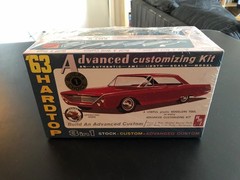 AMT 1963 Ford Galaxie 500 XL Sport Hardtop 1/2 Scale Kit, New, Factory Sealed