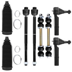 Front Inner Outer Tie Rod End w/Steering Boot Fit for Chevy Silverado 1500