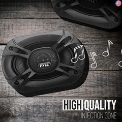 Pyle 3-Way Universal Car Stereo Speakers – 400W 6? x 8? Triaxial Loud Pro Audio