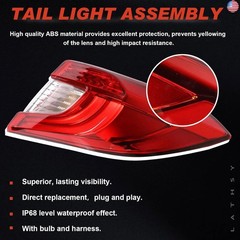 Tail Light Assembly Compatible With 2018-2022 Honda Accord Sedan Outer Right