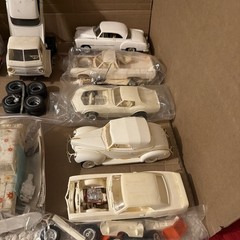 Vintage AMT Revell MPC Lot Of 12 Junkyard White Party All Unpainted Cars & Parts