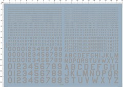 decals USAAF USA Letter number for different scales model kits (silver gray)604x