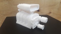 Supercharger Blower V8 Rc Car model engine 3D printed 1:6 scale
