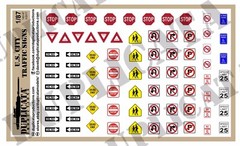 Diorama/Model Accessory – 1/87 (HO Scale) U.S. City Traffic Signs