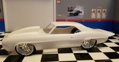 Resin Rear Spoiler & Outlaw Hood Combo for ’69 Camaro Revell 1/25. HOT!