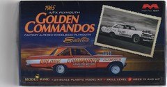 MOE./MODEL KING GOLDEN COMMANDOS ’65 PLYMOUTH MODEL KIT FACTORY SEALED-FREE SHIP