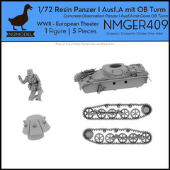 NUMODEL NMGER409 | 1/72 Resin WWII Panzer I Ausf A mit cone OB Turm Light Tank