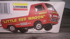 Lindberg Model car kit ” Little Red Wagon” 1965 Dodge hot rod truck Z159