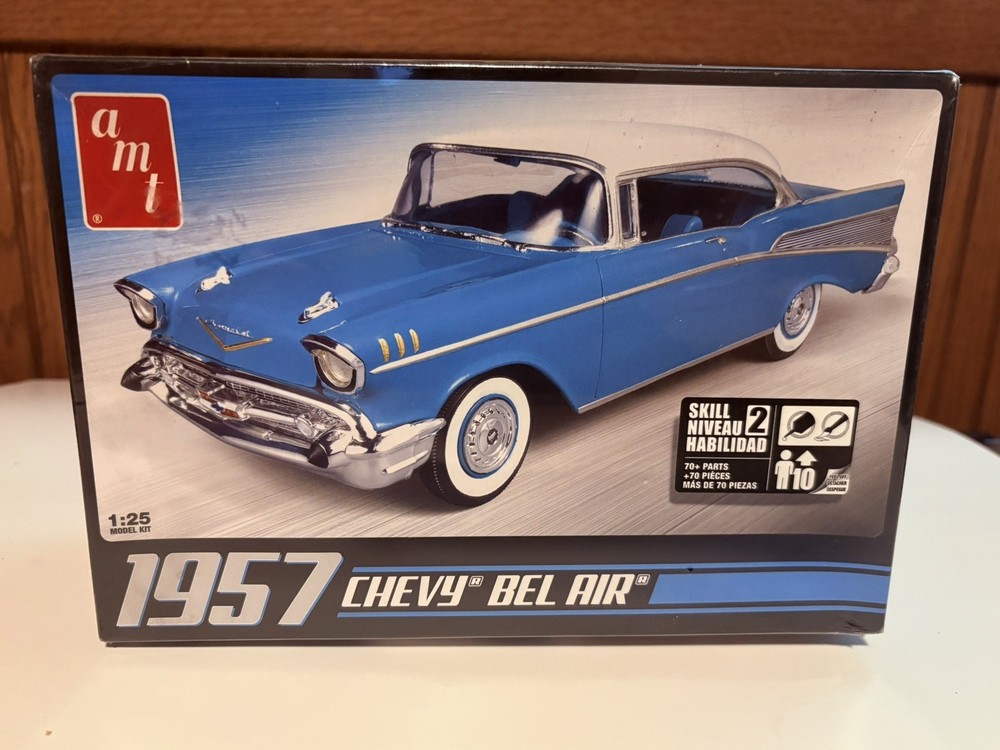 AMT: 1:25 Scale Model Kit of 1957 Chevy Bel Air, 70+ Pieces — Factory Sealed!!!