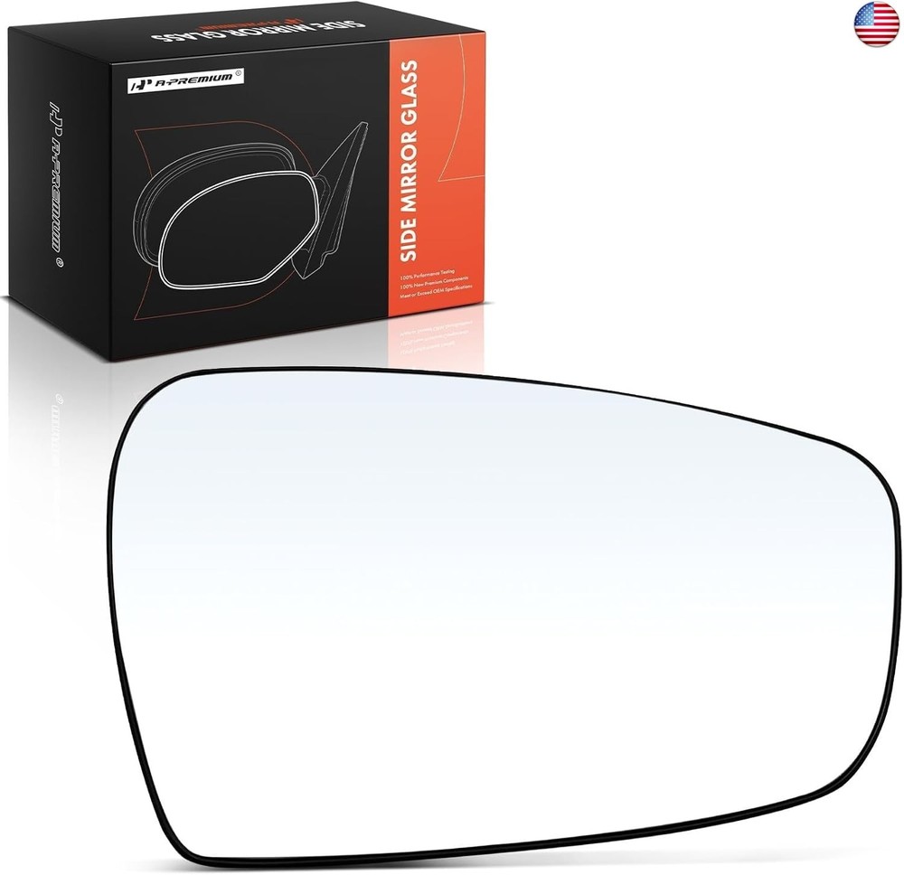 A-Premium Right Passenger Side Heated Mirror Glass Compatible with Kia Forte