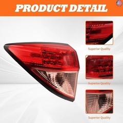 Driver Side Outer Tail Light Red Compatible with HRV HR-V 2016 2017 2018 Rear