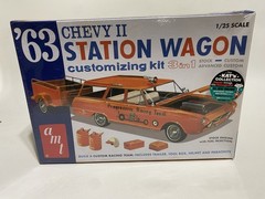 AMT 63 Chevy II Station Wagon 3 In 1 Retro Deluxe Plastic Model Kit Sealed Box