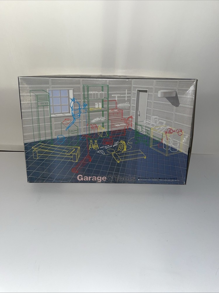 1/24 MODEL GARAGE DIORAMA WORKSHOP INTERIOR WALLS, DOOR WINDOWS & FLOOR KIT 1/25