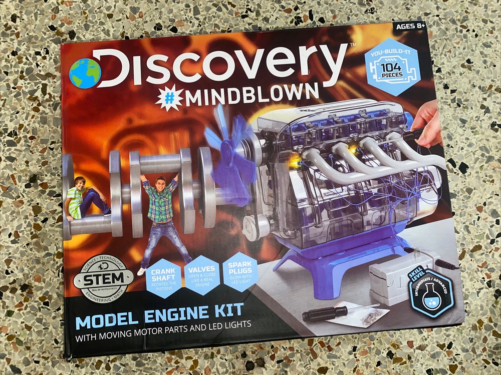 Discovery Mindblown DIY Toy Model Engine Building Kit NEW In Box
