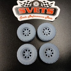 3D Resin A/T M/T Baja Style Off Road Tires/Classic Style III 8 Lug Set 1/24 1/25