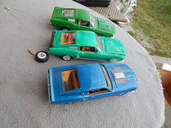 Vintage? 1960’s Ford Mustang Fastback Model Cars Lot Of 6 Built Junkyard Estate