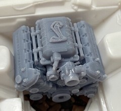 Resin Mustang GT500 Predator engine, 760 HP, for scale model cars, 1/24 1/25