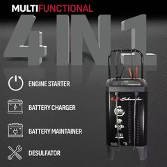 Car Battery Charger Engine Jump Starter 150 Amp 12-Volt Automatic Steel Case