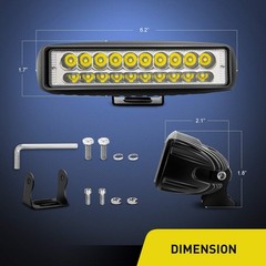2PCS Led Pods 6 Inch 60W Spot Light Bar 3000LM Driving Fog off Road Lights 12V/2