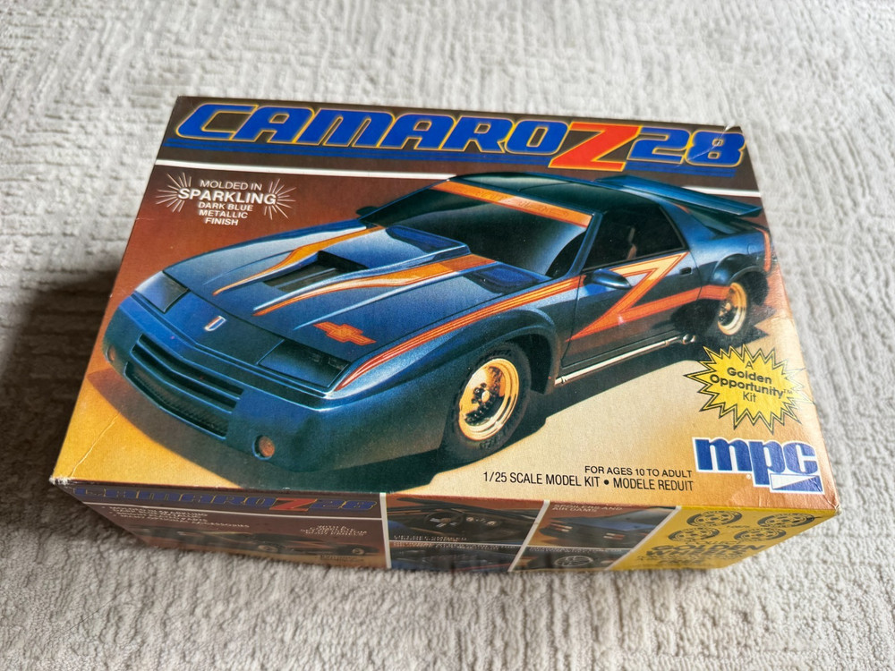 MPC 1983 Chevrolet Camaro Z28 Model Kit, 1/25 Scale, Open Box, All Intact