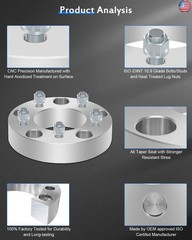 ECCPP 4PCS 1.5 inch (38mm)5×5.5 to 5×5 Wheel Adapters Conversion 5×139.7 to