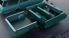 ABS-LIKE RESIN 3D PRINTED 1/25 1965 PLYMOUTH VALIANT 4-DOOR WAGON FULL KIT