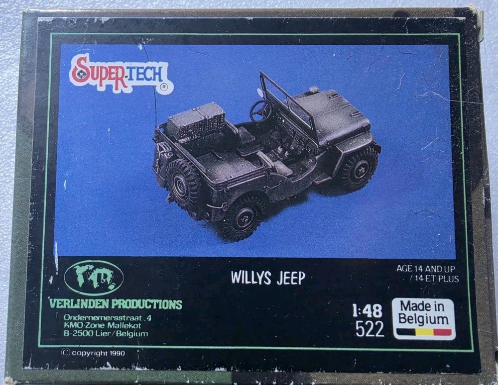 Verlinden Productions 1/48 WILLYS JEEP RESIN KIT 522