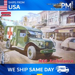 Roden 811 Dodge M43 3/4 TON 4X4 Ambulance truck plastic model kit 1/35