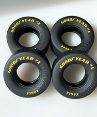 Set of 4 1/8 Scale Goodyear Eagle # 1 Drag Slick Tires for REVEL 1:8 Model Car
