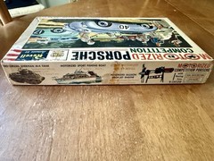 Vintage Revell Motorized Competition Porsche 1/24 Built Model Kit with Box