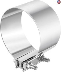 EVIL ENERGY 5.0 Inch Exhaust Clamp, Butt Joint Band Clamp Sleeve Coupler