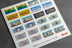 1:24 3D License Plates for scale model Cars Alabama Georgia