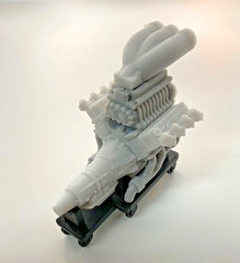 1 24 Scale 454 Big Block Chevy Engine Blown EFI Injected Resin Outlaw BBC
