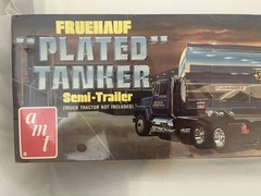 AMT Fruehauf Sunoco PLATED TANKER Semi-Trailer 1/25 Scale Model Kit (NIB)