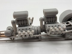 1960s Front Engine Dragster With Two V8s, 1/25 Scale Mode Kit