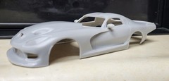 1/24 scale resin 3d printed Outlaw Dodge Viper drag body model slot car