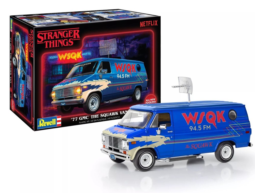 Revell 145789090 1:25 “Stranger Things” 1977 GMC WSQK Squawk Van Plastic Kit