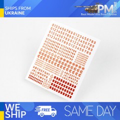 Red Fox QS-35017 1/35 Numbers and Letters for US AFVs vol 01 3d Decal