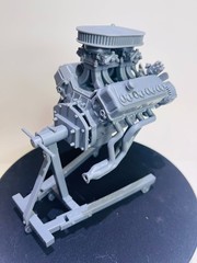 3D PRINTED 426 HEMI PRO STOCK ENGINE WITH ENGINE STAND MODEL KIT *MADE IN USA* !