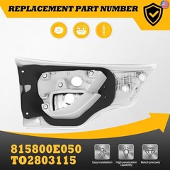 Passenger Side Inner Tail Light Compatible with 2014 2015 2016 Highlander
