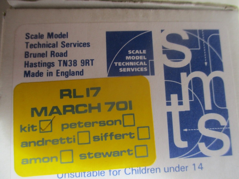 SMTS RL17 MARCH 701 METAL & PHOTO ETCH 1:43 F1 KIT 🔥MORE LISTED from ENGLAND