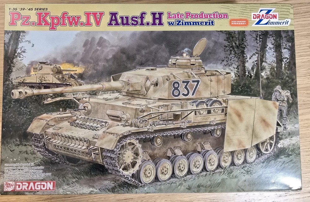 1/35 Dragon 6560 : Pz Kpfw. IV Ausf H Late Production w/ Zimmerit German Tank