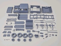 ABS-LIKE RESIN 3D PRINTED 1/25 1969 FORD F-250 CREW CAB PICKUP FULL KIT