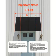 1 Piece 44 X 24 In., for Sunlight Protection Suitable for Balconies Fixed Metal