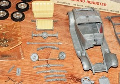 Hubley 1930 Packard Roadster #4860, Metal & Plastic Parts, Missing Chrome Parts