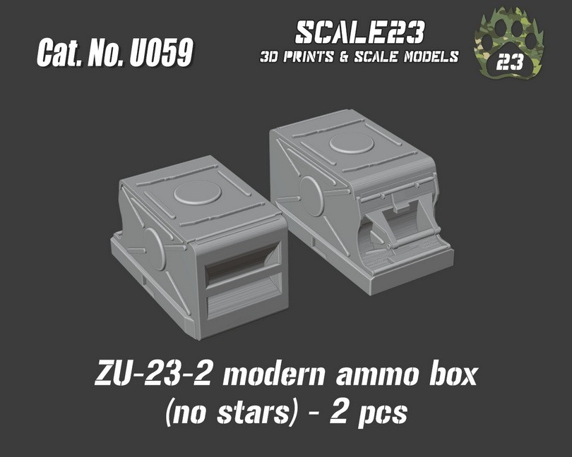 Scale23 1/35 Zu-23-2 Modern Ammo Box (W/O Stars) (2pcs)